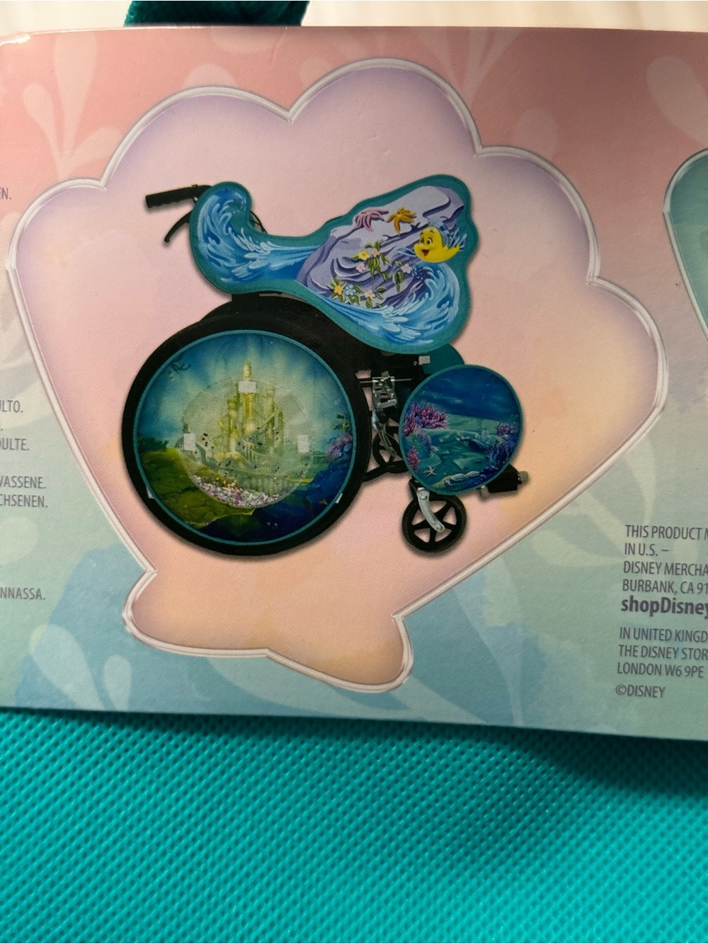 Disney Teal and Aqua Mermaid Wheelchair Costume Panels - Picture 3 of 4